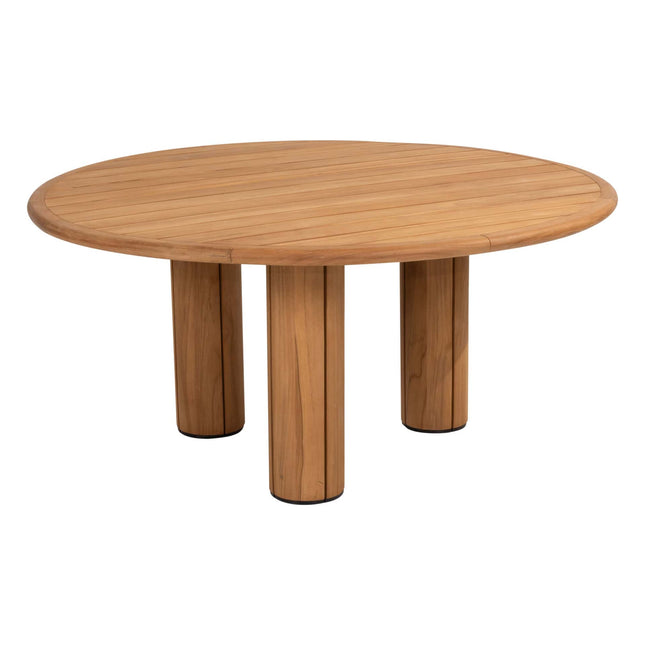 4 Seasons Outdoor Fabrice Essstuhl Latte + Geschmack 4SO Korsica Tisch Teak 160 Ø cm