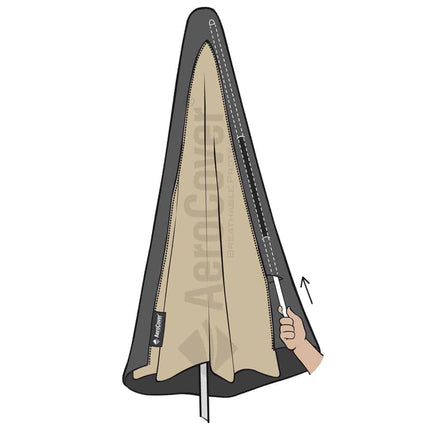 4 Seasons Outdoor Shanghai Parasol 300 cm Ø Taupe