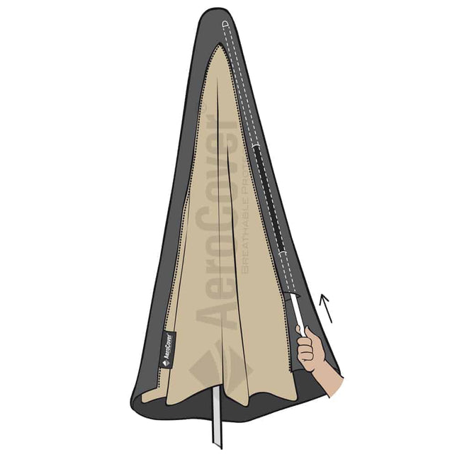 4 Seasons Outdoor Shanghai parasol 300 cm Ø taupe