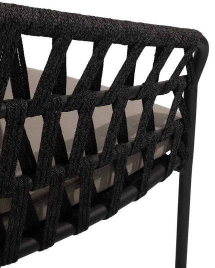 4 Seasons Outdoor Albareto Essstuhl + Geschmack 4SO Prado Tisch mit Keramik -Tisch -Top -Lauf Anthrazit 240 cm