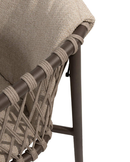 4 Seasons Outdoor Allora dining stoel terre + Taste 4SO Prado tafel met keramisch tafelblad barrel terre 240 cm