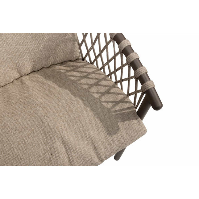4 Seasons Outdoor Allora Essstuhl Terre + Geschmack 4SO Capri Tisch-Fass-Form-Teak 240 cm