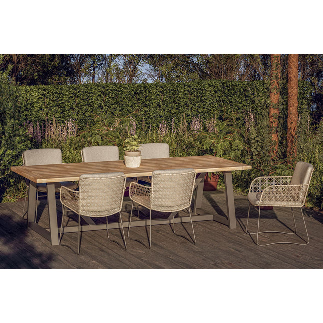 4 Seasons Outdoor Aprilla dining stoel pure incl. 2 kussens