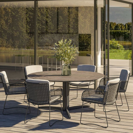 4 Seasons Outdoor Aprilla dining stoel antraciet incl. 2 kussens