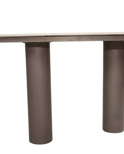 4 Seasons Outdoor Bernini Essstuhl + Arizona Tisch Keramikblatt Kieselform 240 cm