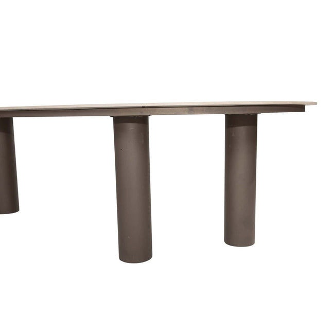 4 Seasons Outdoor Arizona tafel keramisch blad kiezel-vorm 240 x 120 cm