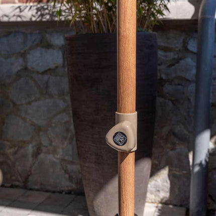 4 Seasons Outdoor Azzurro 200 x 300 cm. Sand mit Holz -Look -Rahmen