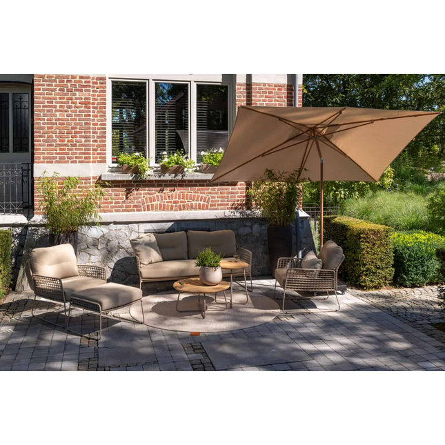 4 Seasons Outdoor Azzurro 200 x 300 cm. zand met houtlook frame