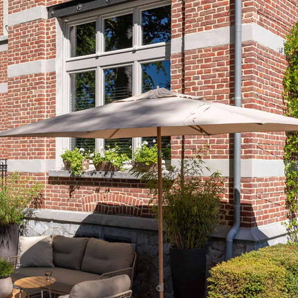 4 Seasons Outdoor Azzurro 200 x 300 cm. Sand mit Holz -Look -Rahmen