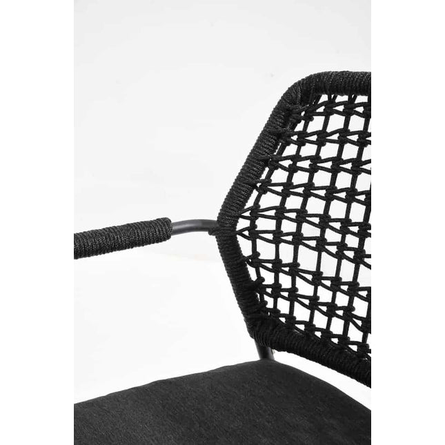 Taste 4SO Barista Dining Anthrazit + Prado Teaktabelle 130 Ø cm