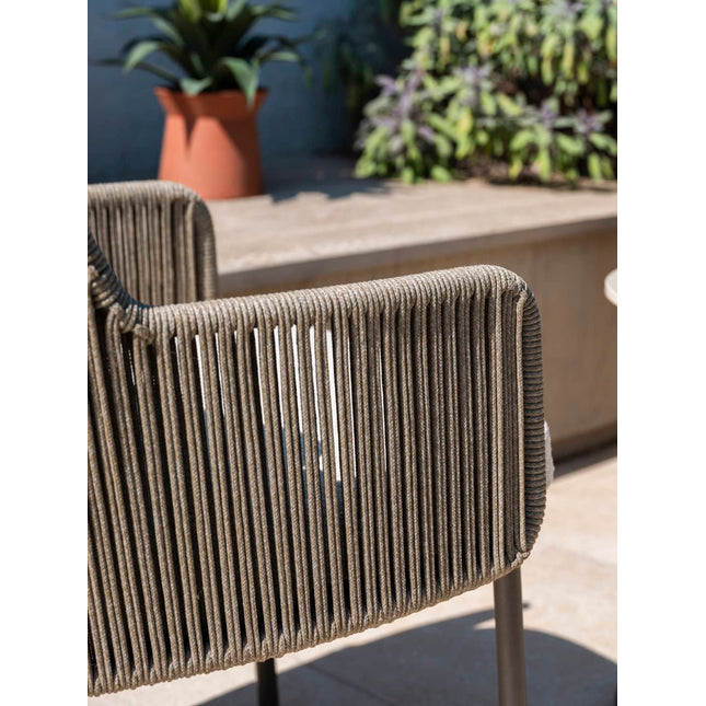 4 Seasons Outdoor Bernini Essstuhl + Geschmack 4SO Prado Teak Tabelle 160 Ø CM Terre Ondel