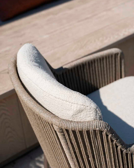 4 Seasons Outdoor Bernini dining stoel + Taste 4SO Prado tafel met keramisch tafelblad barrel terre 240 cm