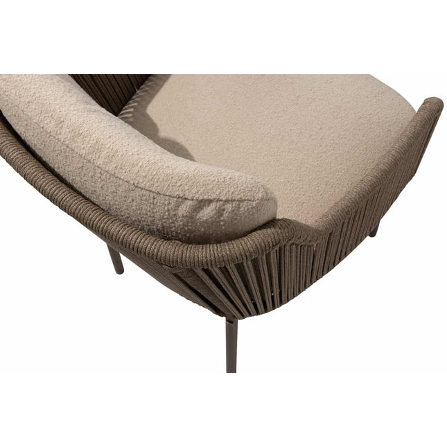 4 Seasons Outdoor Bernini Essstuhl Terre + Vermont Esstisch mit Keramiktisch Top Terre 75 x 75 cm