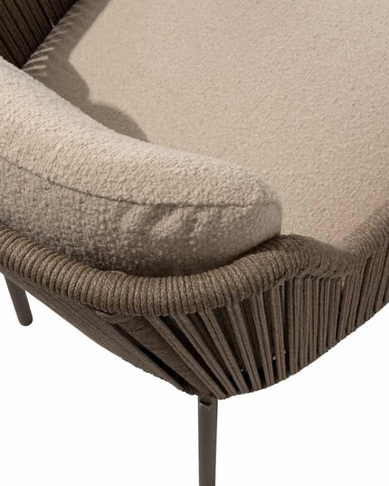 4 Seasons Outdoor Bernini Essstuhl + Geschmack 4SO Prado Teak Tabelle 160 Ø CM Terre Ondel