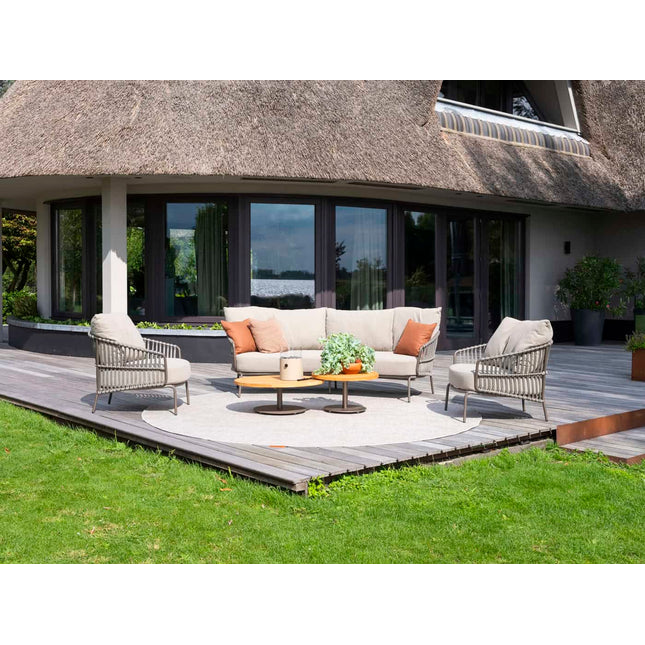 4 Seasons Outdoor Capalbio organische 3-zits lounge bank incl. 3 kussens