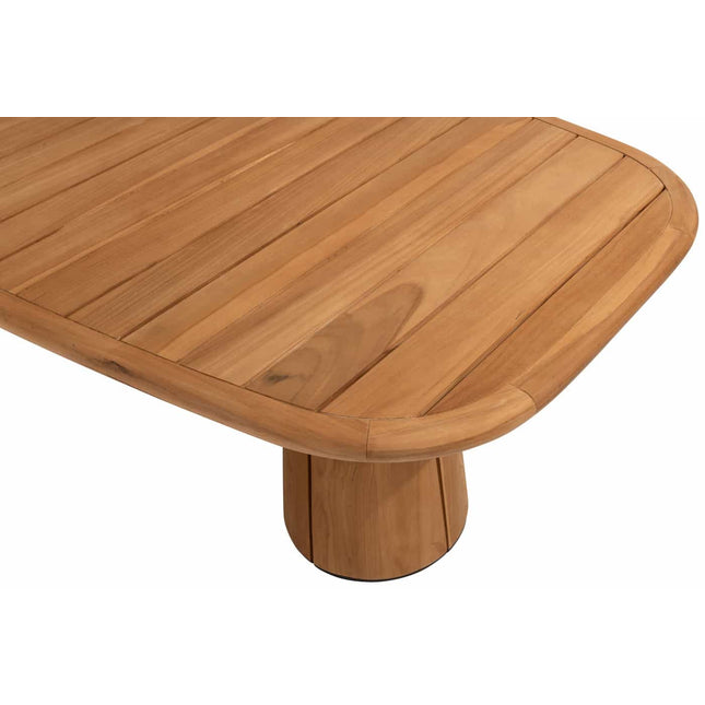 4 Seasons Outdoor Tess Dining + Geschmack 4SO Capri Tisch-Fass-Form-Teak 280 x 110 cm