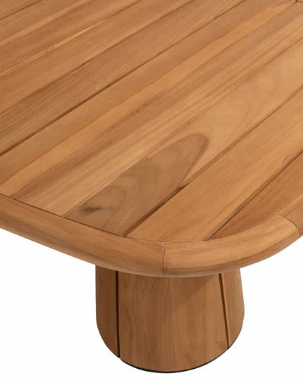 4 Seasons Outdoor Bernini dining stoel + Taste 4SO Capri tafel barrel-vorm teak 240 cm