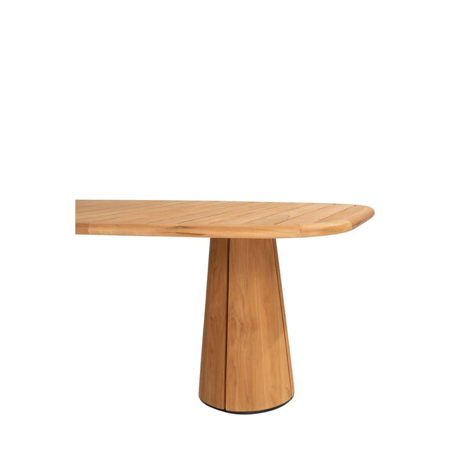 4 Seasons Outdoor Jura Dining + Geschmack 4SO Capri Tisch-Fass-Form-Teak 240 x 110 cm