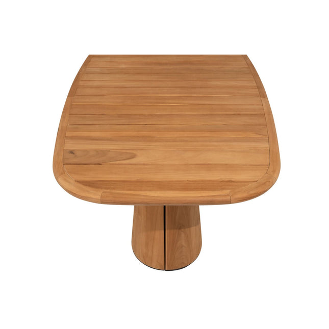 4 Seasons Outdoor Samos Essstuhl + Geschmack 4SO Capri Tisch-Fass-Form-Teak 240 cm