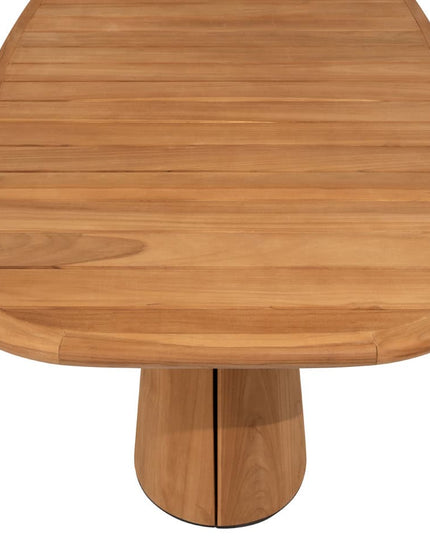 4 Seasons Outdoor Bernini dining stoel + Taste 4SO Capri tafel barrel-vorm teak 240 cm