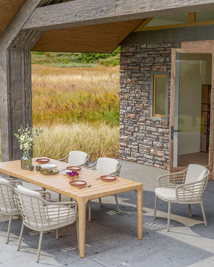 4 Seasons Outdoor Como Dining + Taste 4SO Noah gebürstete Teaktisch 260 cm