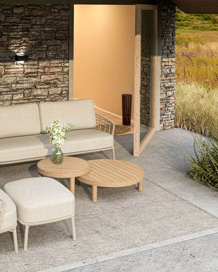 4 Seasons Outdoor Como Bistro Lounge Set Harvest + Verdi Side Table Latte 45 Ø CM