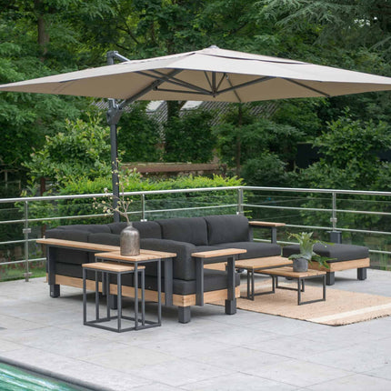 4 Seasons Outdoor Hacienda 300 x 400 cm charcoal wit frame