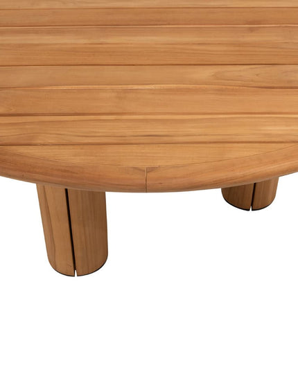 4 Seasons Outdoor Jura dining + Taste 4SO Corsica tafel kiezel-vorm teak 240 x 130 cm