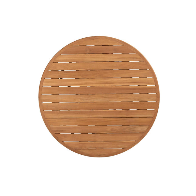 4 Seasons Outdoor Fabrice Essstuhl Latte + Geschmack 4SO Korsica Tisch Teak 160 Ø cm