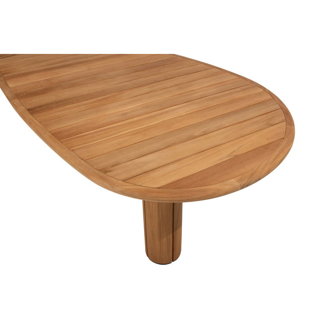 Taste 4SO Corsica tafel kiezel-vorm teak 240 x 130 cm