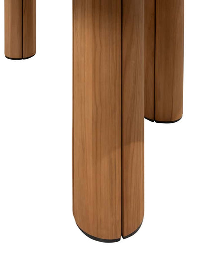 4 Seasons Outdoor Jura dining + Taste 4SO Corsica tafel kiezel-vorm teak 240 x 130 cm