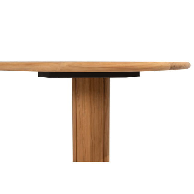 4 Seasons Outdoor Tess Dining + Geschmack 4SO Corsica Tisch Kieselform Teak 240 x 130 cm