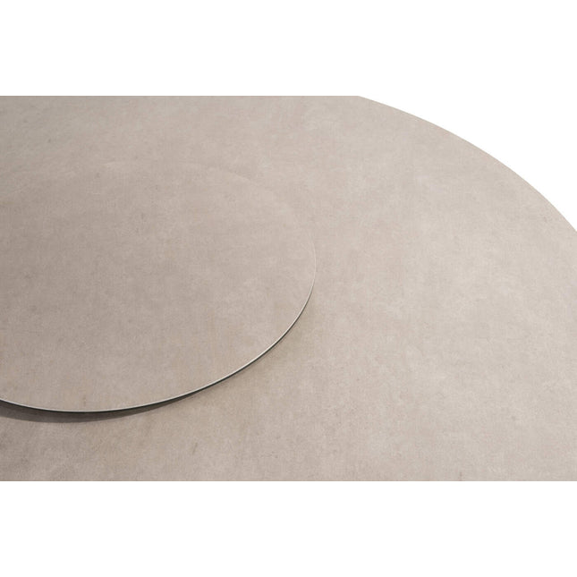Taste 4SO Owen dining stoel + Donato eettafel 160 Ø cm cloud + lazy susan