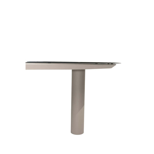 Taste 4SO Owen dining stoel + Donato eettafel 160 Ø cm cloud + lazy susan