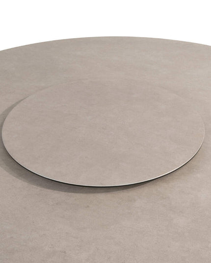 Taste 4SO Barista dining stoel latte + Donato tafel keramiek latte 160 Ø cm + Lazy susan