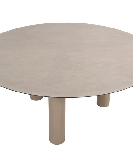 Taste 4SO Manitoba Stapelbares Essstuhl Latte + Donato Tabelle 160 Ø cm mit bedrucktem Keramikblatt