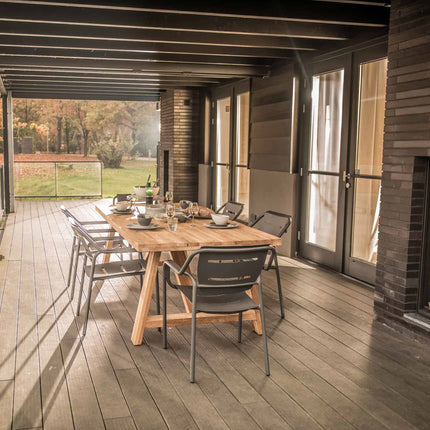 4 Seasons Outdoor Icon teak tafel 300 cm teak onderstel