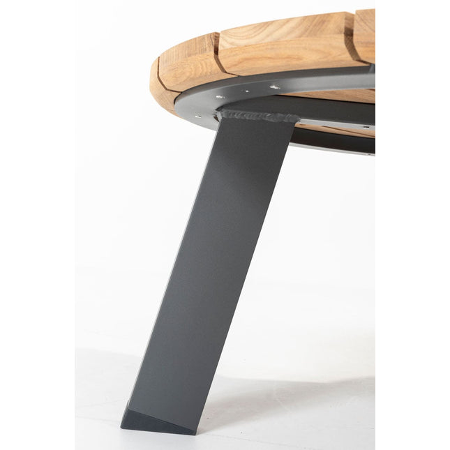 Taste 4SO Emma set van 2 salontafels antraciet, 65 en 80 cm. Ø  keramiek / teak top