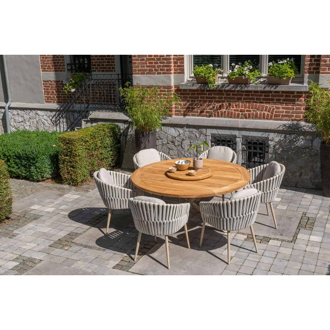 Taste 4SO Eva dining + Prado teak tafel 160 Ø cm