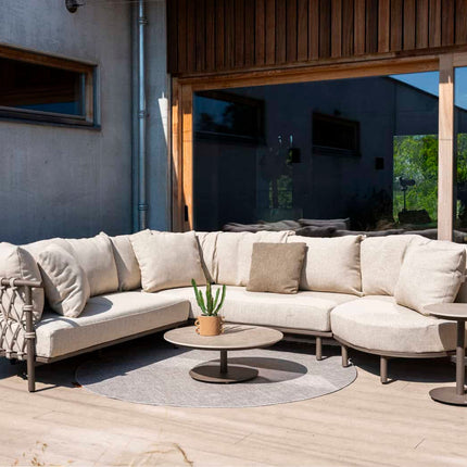 4 Seasons Outdoor Ezra loungeset + Boaz salontafel 80 Ø cm terre