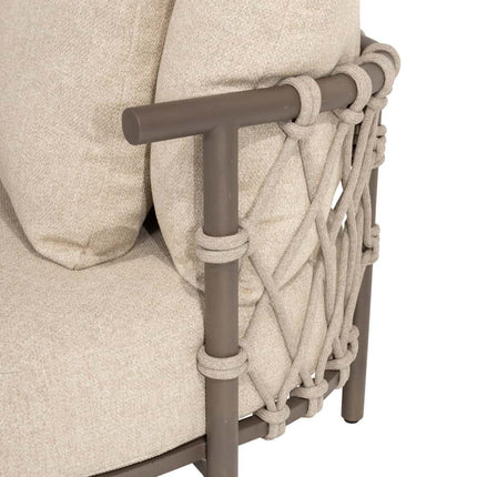 4 Seasons Outdoor Ezra loungeset + Boaz salontafel 80 Ø cm terre