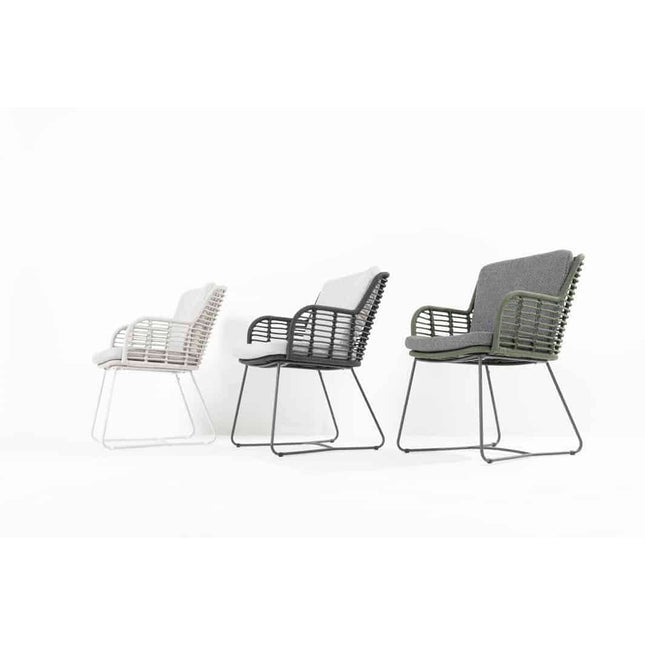 4 Seasons Outdoor Fabrice dining antraciet + Taste 4SO Fiesta bistrotafel 90 Ø cm