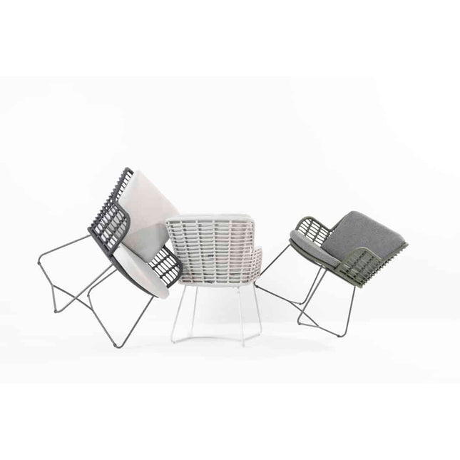 4 Seasons Outdoor Fabrice dining antraciet + Taste 4SO Fiesta bistrotafel 90 Ø cm