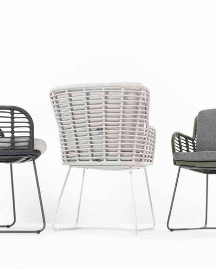4 Seasons Outdoor Fabrice Essanthrazit + Geschmack 4SO Prado Teak Tabelle 130 Ø cm