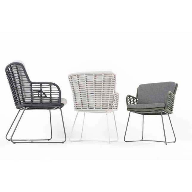 4 Seasons Outdoor Fabrice Essanthrazit + Geschmack 4SO Prado Teak Tabelle 130 Ø cm