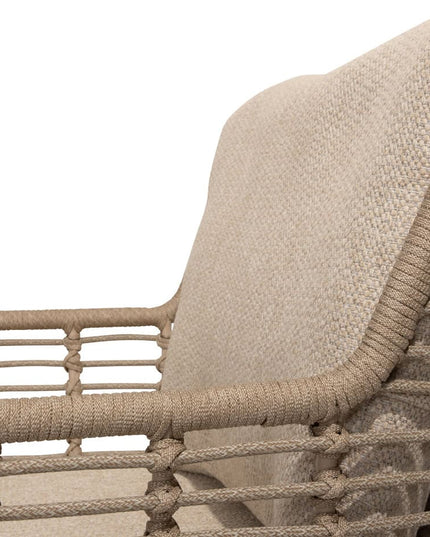 4 Seasons Outdoor Fabrice Essstuhl Latte + Geschmack 4SO Manolo Tisch Latte mit bedrucktem Keramiktisch Top 240 cm