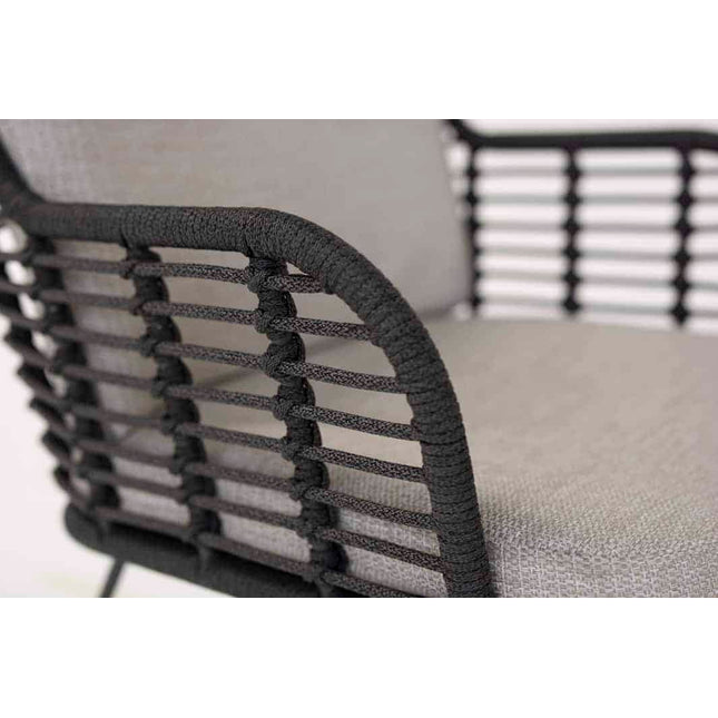 4 Seasons Outdoor Fabrice dining antraciet + Taste 4SO Fiesta bistrotafel 90 Ø cm