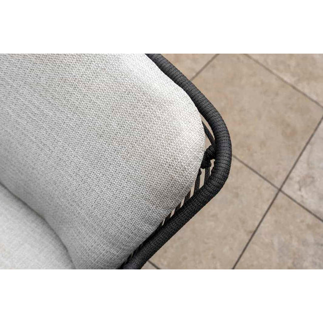 4 Seasons Outdoor Fabrice Dining Anthrazit + Geschmack 4SO Prado Teaktisch Ellips 240 cm