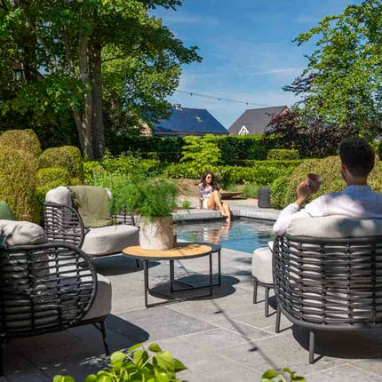 4 Seasons Outdoor Fabrice lounge stoel + voetenbank