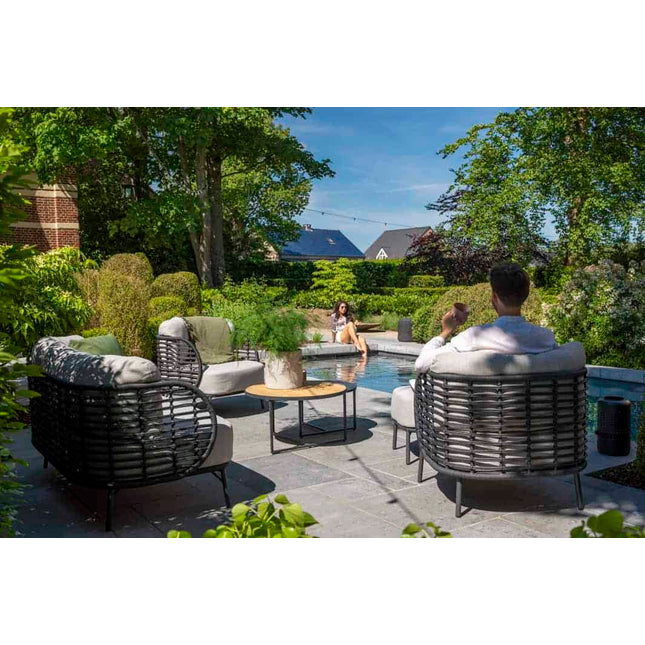 4 Seasons Outdoor Fabrice lounge stoel + voetenbank